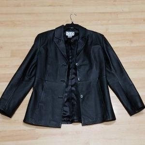 Y2K Leather jacket blazer size 12